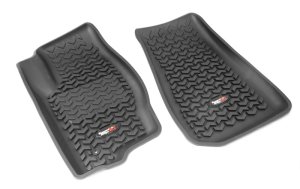 Dodge Caliber Floor Liners - Front - Rugged Ridge - Rugged Ridge All Terrain - Black - `07-`12